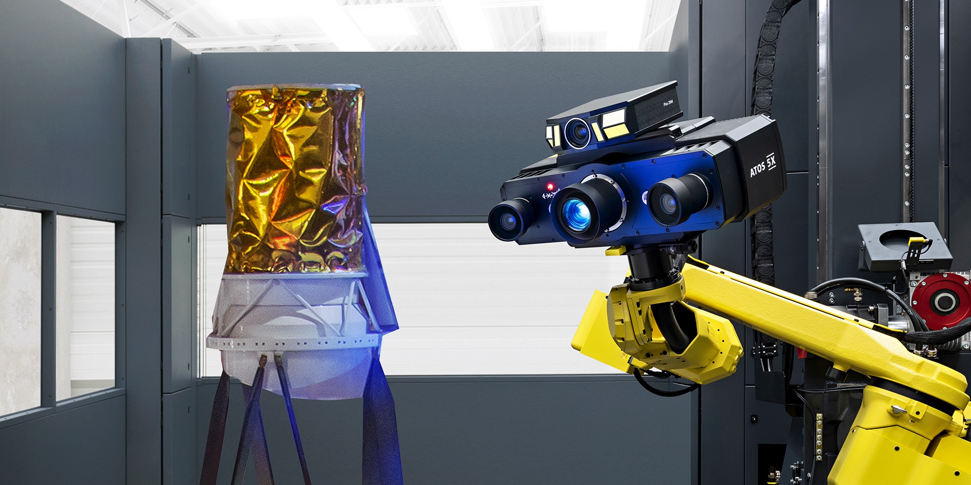 มาตรวิทยา 3D ที่ปรับอย่างเหมาะสมสำหรับยานอวกาศเดี่ยวและดาวเทียมที่ผลิตขึ้น