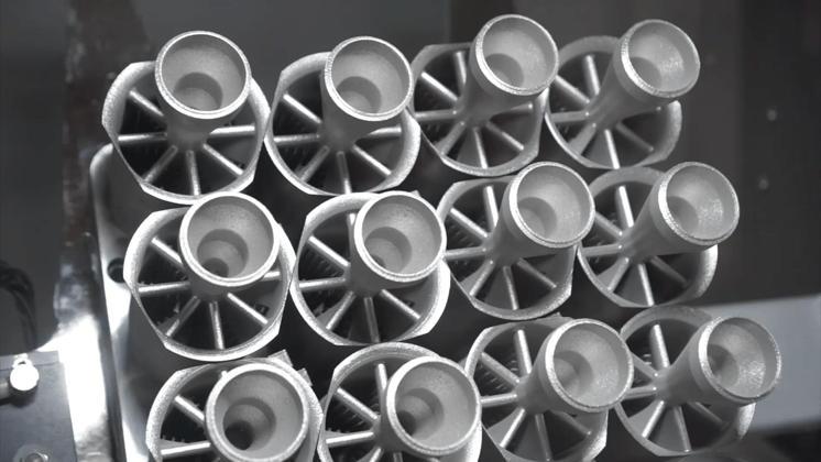 หัวผสมเชื้อเพลิง – ผลิตจาก INCONEL 625 – เป็นส่วนหนึ่งของกังหันก๊าซอุตสาหกรรมของ Siemens Energy