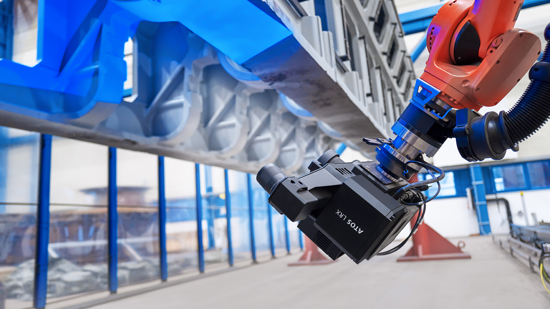 ZEISS ATOS LRX กำลังสแกนชิ้นส่วนหล่อขนาดใหญ่เพื่อการควบคุมคุณภาพเพิ่มเติม