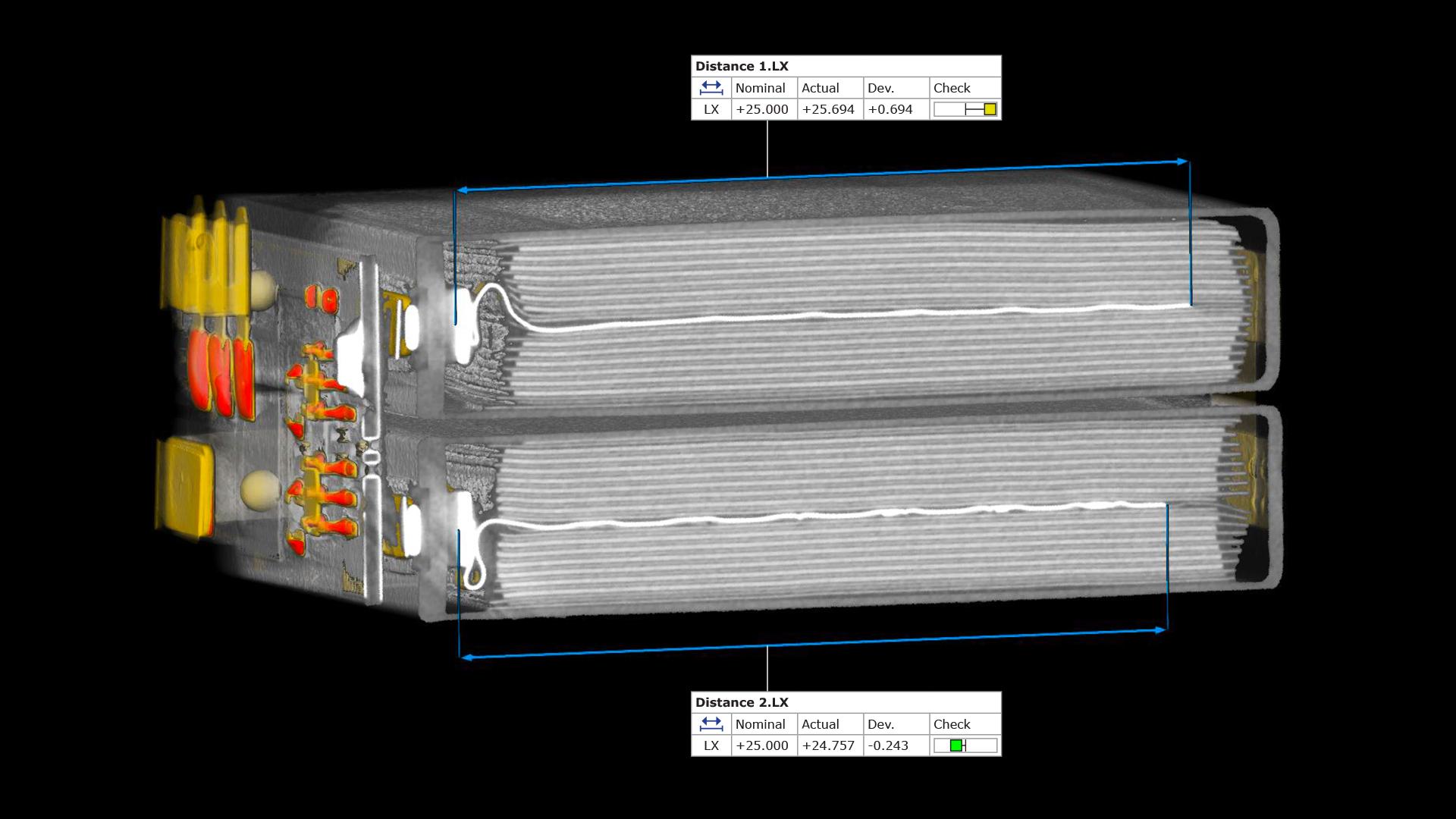 การตรวจสอบแบตเตอรี่ใน ZEISS INSPECT X-Ray