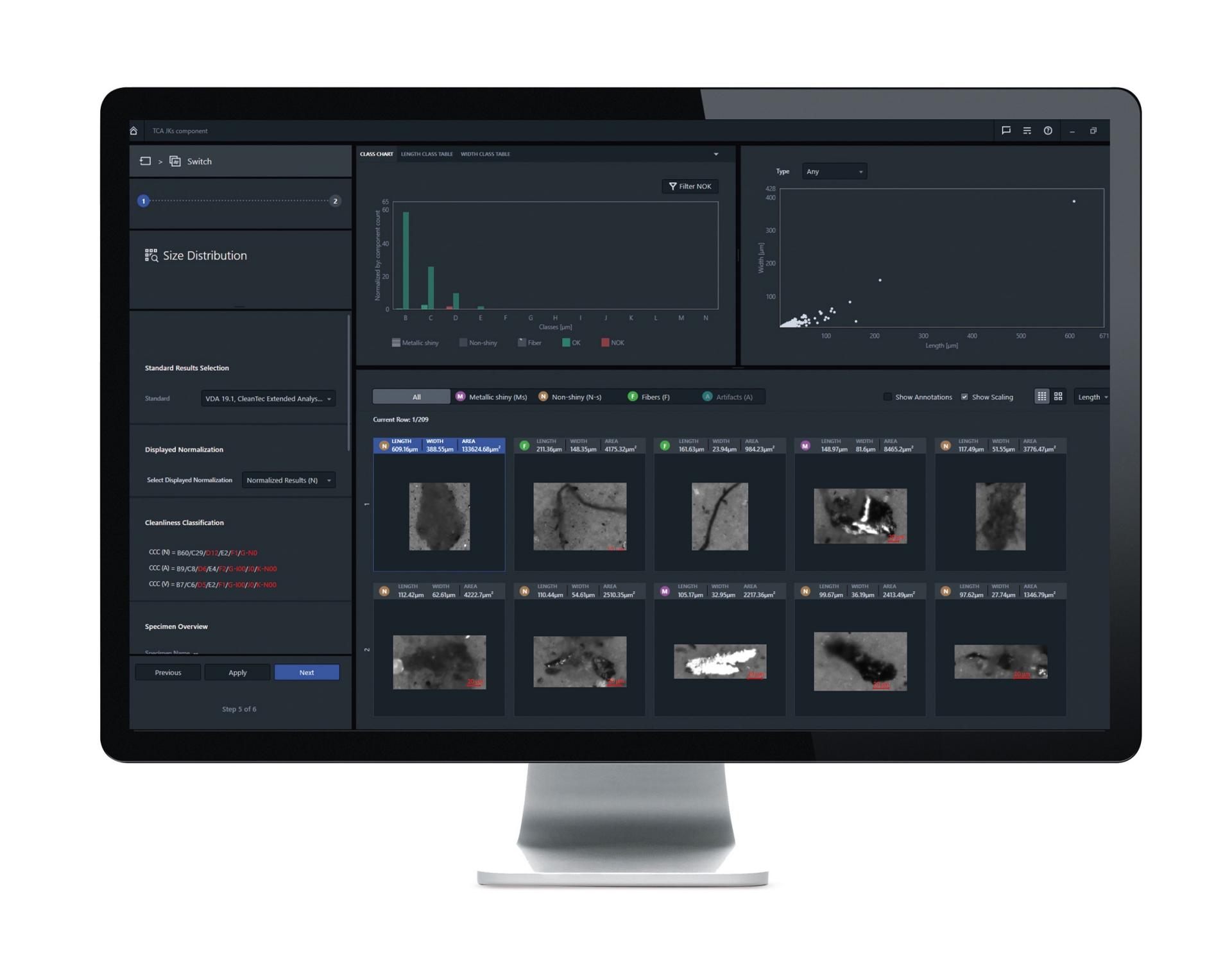 การประเมินผลด้วย ZEISS ZEN core Technical Cleanliness Analysis